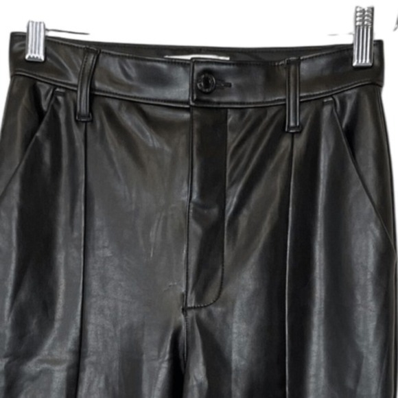 NEW! ABERCROMBIE The Skinny Ultra High Rise BLACK‎ Vegan Leather Pant, Size 4 - Picture 5 of 12